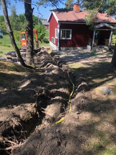 Sommar vatten och el bastu